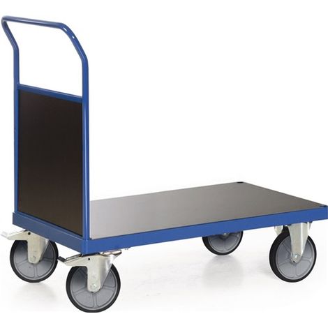 Bako Logistiksysteme Plattformwagen F600 mit 1 Holz- Stirnwand ohne Bordkante 1000x700mm (1/2)