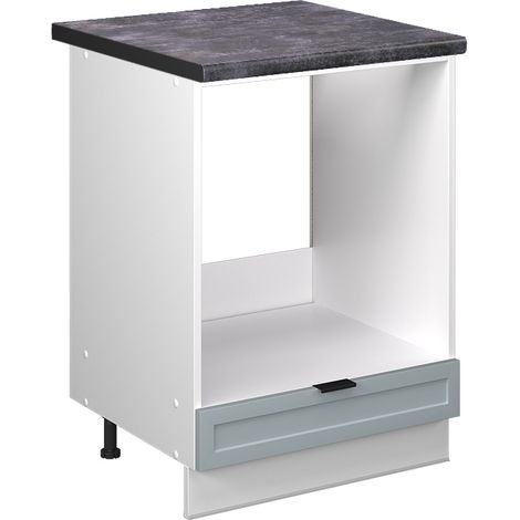 Herdumbauschrank Fame-Line, Hellblau-grau, 60 cm , AP Anthrazit, Vicco