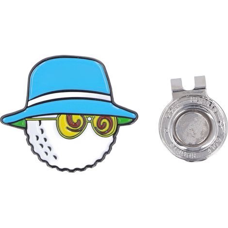 Attache-lunettes magnétique léger anti-rouille pour chapeaux de pêche - Marqueur de golf pour hommes et femmes - Bleu (1/5)