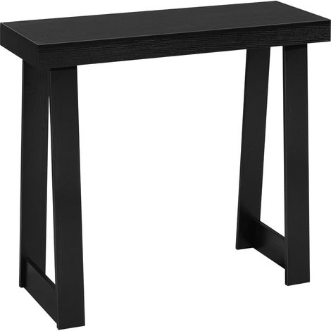 Mophorn Konsolentisch Eingangstisch hinter dem Sofa (91,5 x 30,5 x 81 cm), rechteckiger Beistelltisch aus robustem Mehrschichtmaterial für Flur, Wohnzimmer oder Foyer, moderner schwarzer Flurtisch (1/5)