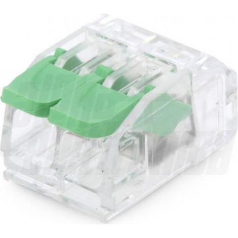 Connettore rapido serrafilo alpha elettronica 1 polo 2 morsetti cavo 4mmq 10 pezzi - 542-62-01 (1/2)