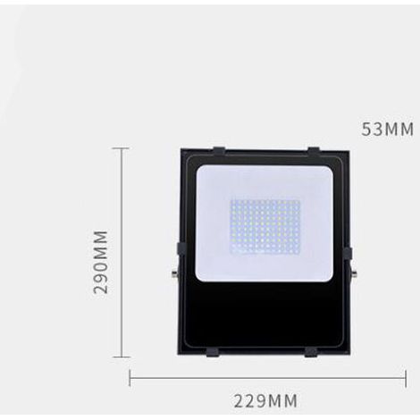 Projecteur d'extérieur carré étanche 100W LED projecteur d'éclairage de stade de projection 6500K (blanc) (1/3)