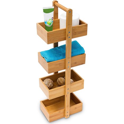 Estante de bano de bambu