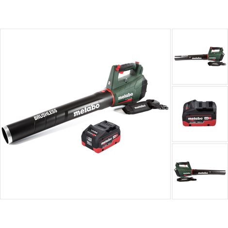 Soplador de hojas a batería Metabo LB 18 LTX BL de 18 V sin escobillas + 1 batería de 10,0 Ah - sin cargador