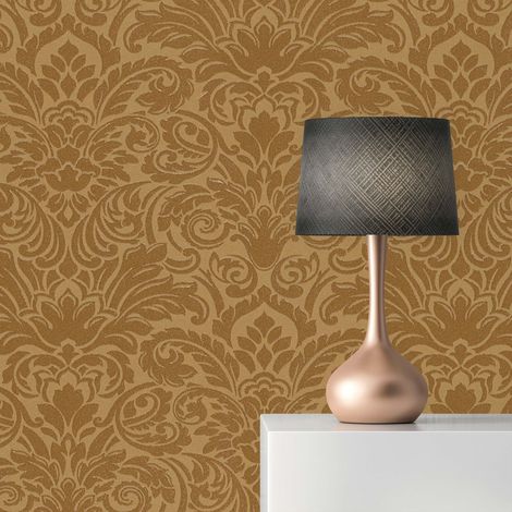 TADESSI Tapete Metall Claudius M1-No.41 Vliestapete Gold Ornamente Barocktapete Wohnzimmer Schlafzimmer Küche (1/5)