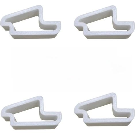 Lot de 4 butées pour portes et fenêtres – Butée antichoc robuste en plastique avec kit de verrouillage sur rail pour portes-fenêtres (balcon) installation facile (Blanc) (1/5)