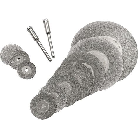 Lot de 10 - Mini Disque À Tronçonner Diamant Avec Mandrin - Disques Abrasifs Pour Dremel - Scie Sphérique - 16-60 mm Une Pièce Chacun (1/5)