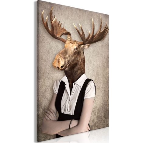 Quadro - Brainy Moose (1 Part) Vertical - 80x120 (1/4)