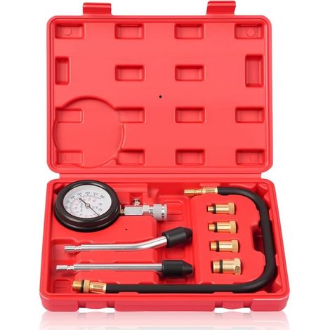 DAYUAN Compression Test Kit, Compression Meter and Compressor Kit for All Kfz M10, M12, M14, M18 Engines (0-20 Bar and 0-300 PSI) (1/5)