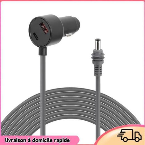Câble D Alimentation Dc - 18 Awg - Pour Antenne Parabolique Camping Car Camion Bus Bateau - 2 M (1/4)