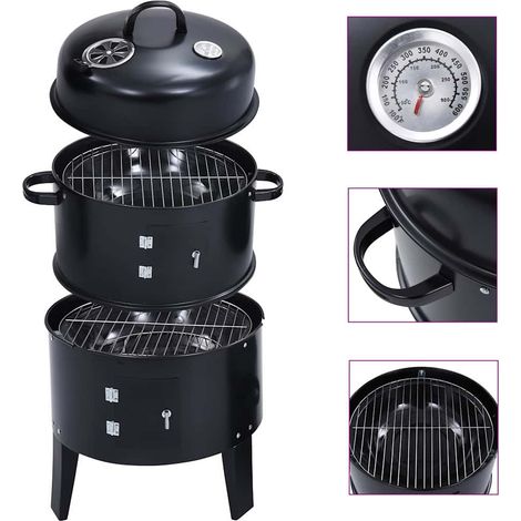 Gril barbecue au charbon 3 en 1-Barbecue Ă charbon 40x80 cm (1/5)