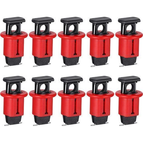 Lot de 10 Disjoncteurs Miniatures de Verrouillage de Sécurité électrique pour Isolation électrique Rouge Verrouillage de Disjoncteur Miniature de Verrouillage de Sécurité électrique (1/5)