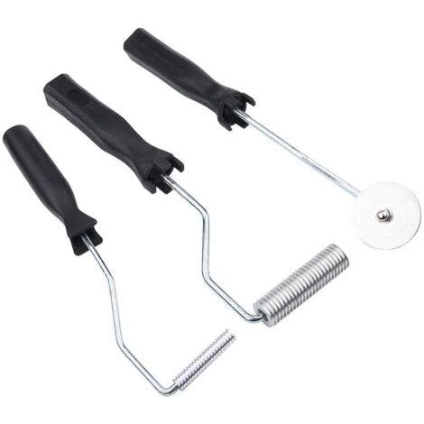 Kit de 3 rouleaux débulleurs – Outils en aluminium pour résine – Longueur : 31 cm – Tête de rouleau : 50/70 mm – Élimination des bulles d’air (1/4)