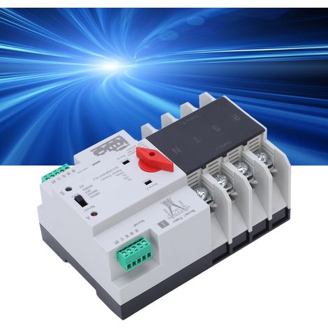 Circuit de commutation automatique double alimentation sans interruption CHLT-125/4P AC230V, contrôleur de commutation rapide, commutation au millième de seconde, 63 A sans interruption (1/5)