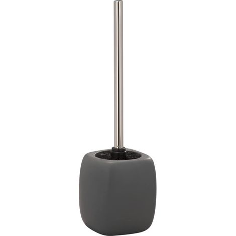 Brosse WC céramique - Porte-Brosse WC, Céramique, 12 x 40 x 12 cm, Gris (1/5)