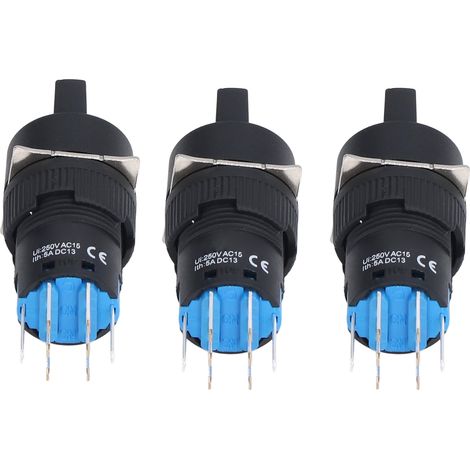 25 sélecteurs à 3 positions autobloquants ronds de 16 mm avec voyant vert BEMLA1622XD/31YG (AC DC24V) (1/5)