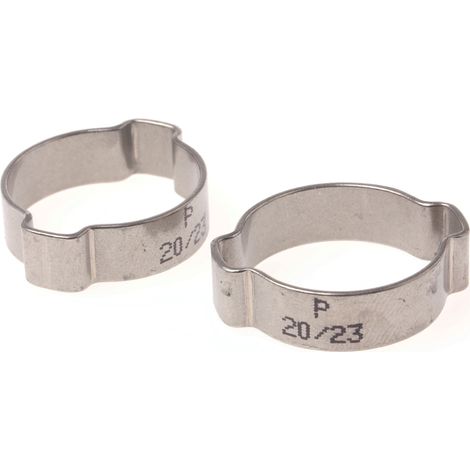 Collier de serrage pour tuyau de type O, Acier Inoxydable, 20 23mm ( Prix pour Sachet de 5 )
