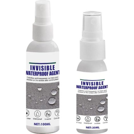 Peinture Résistante à L'eau 2 Pièces Spray 300ml Agent Imperméable Pratique pour Réparation de Murs Extérieurs et Toitures Revêtements D'étanchéité en Copolymère Macromoléculaire (1/5)