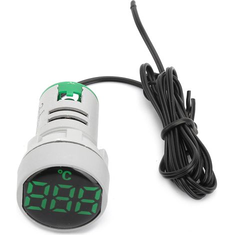 Thermomètre numérique à affichage LED avec voyant indicateur de température AC 50380V -20199℃ (vert) (1/5)
