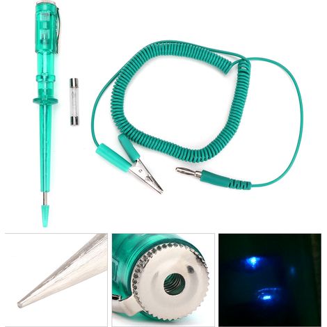 Testeur de circuit automobile 6V-24V sonde de testeur de tension avec lampe témoin, outil de réparation de voiture, vert (1/5)