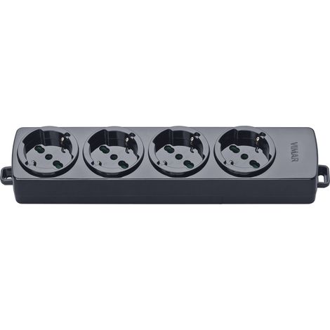 VIMAR - 01291.NC Presa multipla 4 universale nero