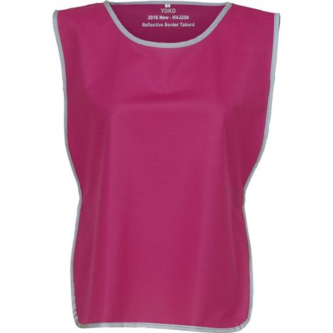 Chasuble Haute Visibilité à bordure réfléchissante Yoko Fuschia L - XL.