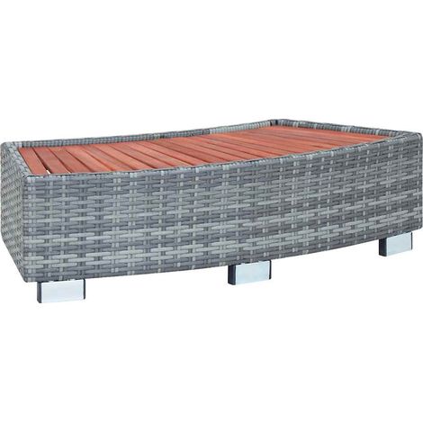 Marche de spa Gris Résine tressée 92 x 45 x 25 cm CFW55312 (1/5)