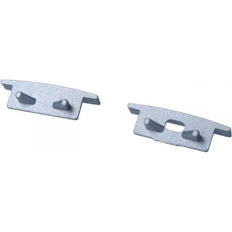 Kit Terminali Tapi di Chiusura In Metallo Con e Senza Foro Per Profilato Alluminio BAZ2507