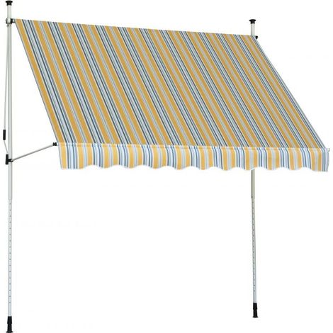 TrendLine Balkon-Markise 2,5 x 1,3 m gelb-weiß gestreift Markisen (1/3)