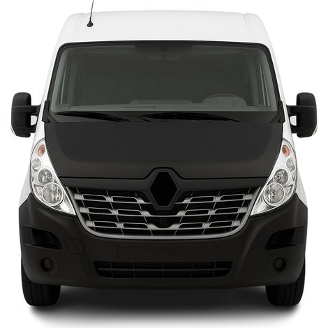 Protège Capot compatible avec Renault Master 2010 à 2014, Bra de Capot Protection, Noir