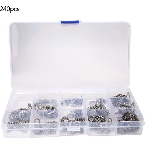 Kit de 240 rondelles dentées universelles en acier inoxydable 304. (1/5)