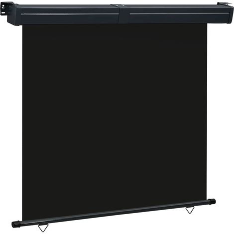 vidaXL Balcony Side Awning 165x250 cm Black