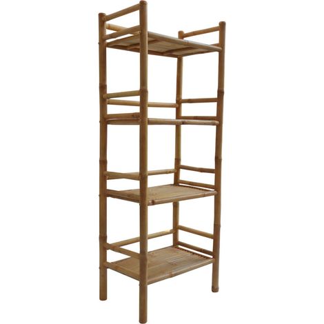 4-level bamboo shelf Natural 54x32x144 cm - Fidji