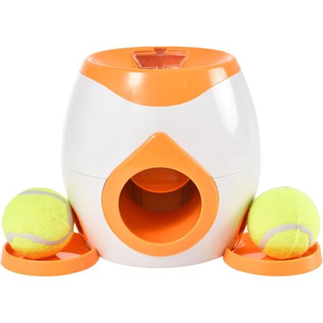 Lanciapalle per cani, Dispenser di palline da tennis per cani, Lanciapalline per cani di taglia media e grande, Lanciapalline da tennis per gioco interattivo e addestramento dei cuccioli (Arancione) (1/5)