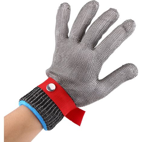 Gant de travail de sécurité en acier inoxydable SS304 résistant aux coupures, outil de protection pour boucher (1/5)