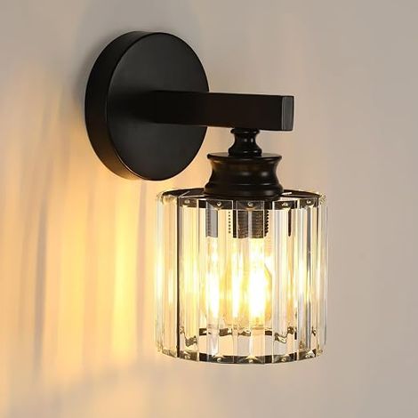 Applique Murale Cristal Noir E27 (1/5)