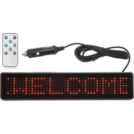 LED Car Sign Remote Control Programmable Advertising LED Sign Screen ...