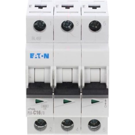 Interruttore automatico 3P C 16A 6kA AC PL6-C16/3 286601