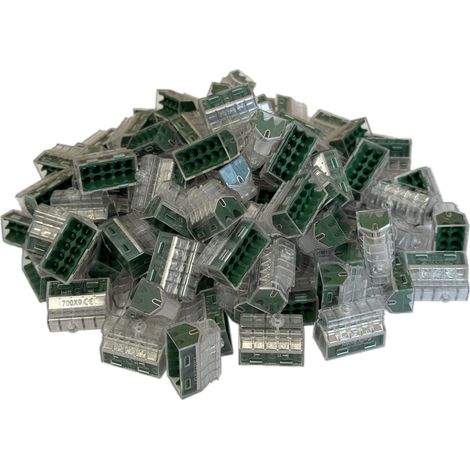 50 bornes de connexion automatique 10 fils rigides 1,5 à 2,5mm2 - PREFA ELEC (1/2)