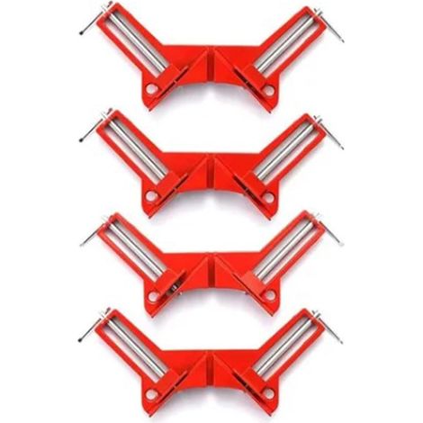 Pinces d'angle pour Le Travail du Bois, 4 pièces, Pince à Angle Droit de 90 degrés renforcée pour Aquarium en Verre, Clip de Fixation Rapide pour Le Travail du Bois, Pince pour (1/5)