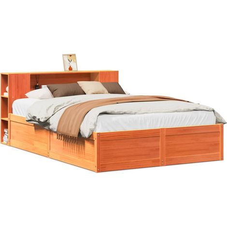 Maison Exclusive - Letto senza Materasso Marrone Cera 135x190 cm in Legno di Pino