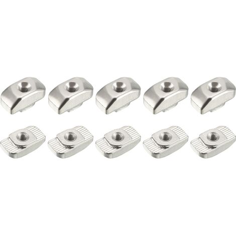 Écrous Coulissants en T (Filetage M3) 10 Pièces, Écrou en T en Acier au Carbone à Tête de Marteau pour Profilé en Aluminium de la Série 3030 (1/5)