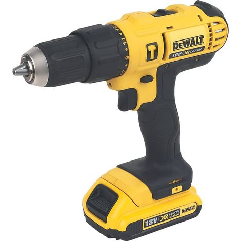 Dewalt – Perceuse à percussion DCD776D2 – Batterie 18V 2x2.0Ah Li-Ion – Moteur Brushless – Pour béton armé et bois dur (1/3)
