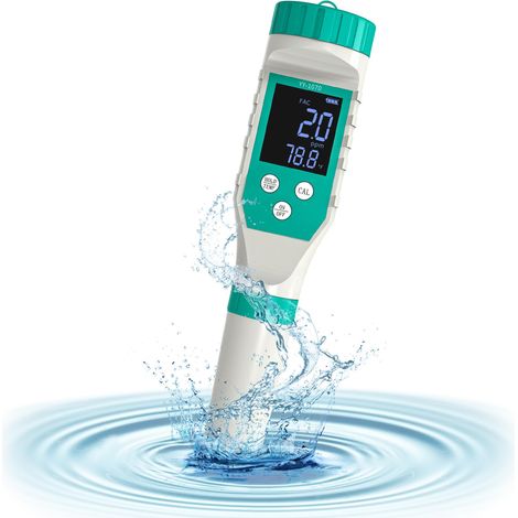 FAC ORP Appareil de mesure numérique du chlore et du pH de piscine 7 en 1 pour aquariums hydroponiques (1/5)