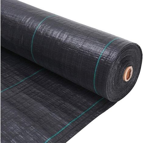 Toile de paillage 10m x 1m 70g/m² – Bâche géotextile perméable à l'eau – Résistante aux UV – Anti-mauvaises herbes - Installation facile (1/5)