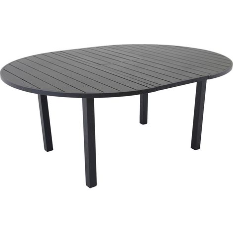 Table de Jardin Extensible "Marbella" 140-190cm Noir (1/4)