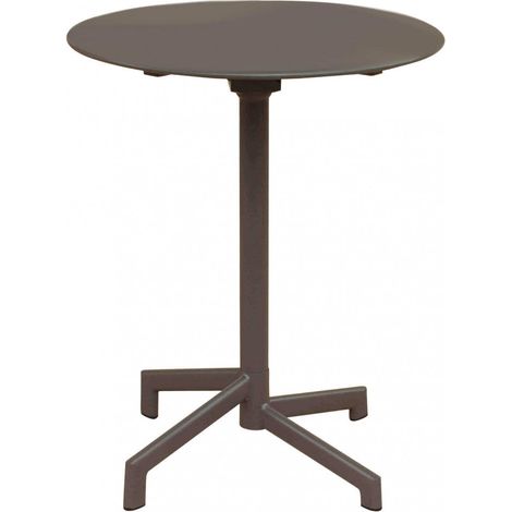 Tavolo Vega Ø60x74 h cm in Acciaio Taupe (1/3)