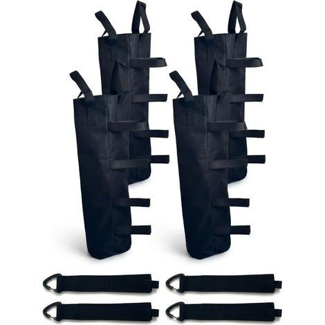 4 Pièces Sac de Lestage pour Tonnelle, 800D Oxford Sac de Sable pour Poids, Sac de Sable Pergola, Convient pour Auvent,Tente, Lestage Tonnell (1/5)