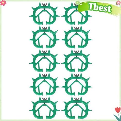 Tbest sevrage de veau Épine de nez de vache en plastique épais, 10 pièces, empêche la succion du lait, animalerie produits Verte (1/5)