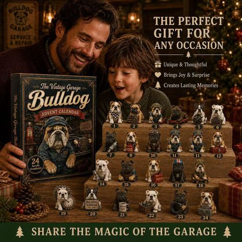 Christmas Advent Calendar - 24-Day Blind Box - Bulldog Christmas Advent Calendar -